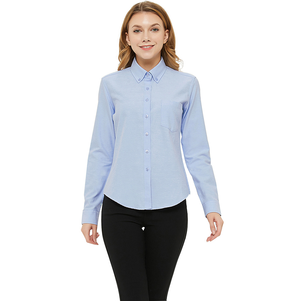 MGWDT Button Down Shirt Women Long Sleeve Blouse Oxford Shirt Classic-Fit  Cotton Tops Wrinkle Resistant(2XS-3XL) : : Clothing, Shoes 